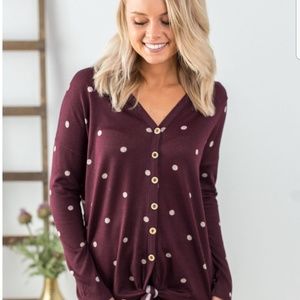 In Between Polka Dot Top - NWOT